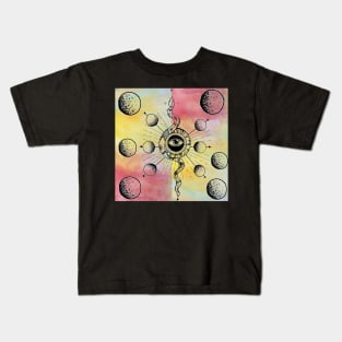 Planets and snakes design Kids T-Shirt